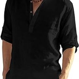 Men's Cotton Blend Solid Full Sleeve Combo Short Kurta Shirt, Regular Fit Solid Pattern Mandarin Collar Straight Kurta Shirt-picture-25