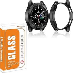 OpenTech Hard Matte Silicone Protection Front Case Cover For Samsung Galaxy Smartwatch 4 Classic (46Mm) (No Screen Protector Attached) (Black)-27