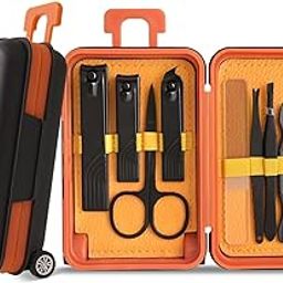 12pcs Nail Clipper Manicure Set Pedicure Care Tools Stainless Steel Women Grooming Kit Travel Case (BLACK)-image-99