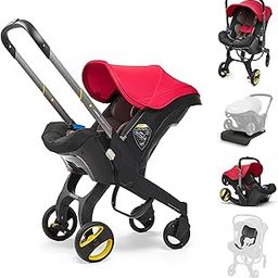 OBaby Car Seat & Travel Stroller Flame Red - Convertible 0+ Car Seat and Pram with 5 Point Safety Harness - Ergonomic Pushchair and Travel System - ISOFIX Base Sold Separately (Red)-12