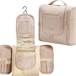 Nylon Travel Hanging Toiletry Bag For Unisex - Cosmetic Makeup Pouch Organizer, Bathroom Bag, Shaving Kit Bag, Toiletry Kit, Cosmetics, Gadget, Make Up And Accessories Bag For Women (Beige)-image-54
