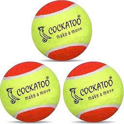 Cockatoo Rubber Cricket Tennis Ball, Construction of Tennis Ball for Cricket for Optimal Performance,Suitable for All Skill Levels. (120 Gr Per Ball -Pack of 3-Yellow Orange)-image-84