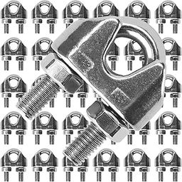 MOUYAT 30 Pack 5/16 Inch Wire Rope Clamp, Stainless Cable Clamps, U Bolt Saddle Fastener-image-9