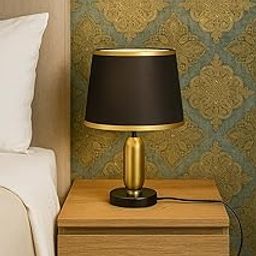 Powerlam Royale Touch Table Lamp – Black & Gold Finish | Premium Bedside Lamp for Bedroom, Living Room, Hotel Decor-image-9