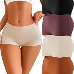 Women's Boyshort Panties Ladies Safety Boxer Briefs Anti Chafing Cotton Underwear with Cotton Crotch - Pack of 4-picture-36