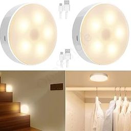 WallFixx Motion Sensor LED Night Light for Home (Pack of 2) – USB Rechargeable, Self Adhesive, Automatic Body Induction Lamp for Wardrobe, Bedroom, Kitchen, Stairs, Cupboard (Warm White)-image-53
