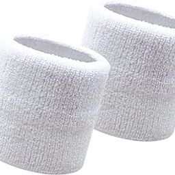 Canbee Wrist Band for Tennis, Badminton, Basket Ball, Weight lifiting, Gym, Yoga, Cricket and All Sports etc. Band 3 inch 1 Pair (White)-image-2