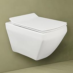 Hindware Italian Collection Aspiro Western Commode for Bathroom | Made of Ceramic | Duroplast Seat Cover | Rimless Design | Soft Close Feature | Water Saving | Star White | Oval Shape | Wall Mount Ewc-picture-16