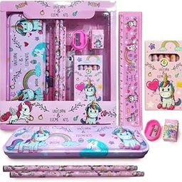 Toy Imagine Unicorn-Themed Stationery Set for Kids - 12 PCS Set Includes Pencil Case, Pencils, Ruler, Sharpener, Eraser & More - Perfect for School & Gifts-29