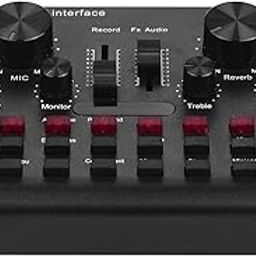 Sound Card, Multifunctional Live Streaming Sound Card USB Audio Interface Mixer Voice Device DJ Karaoke Equipment with Adjustable Volume 16 Effects Support BT Connection for Recording Hosting-32