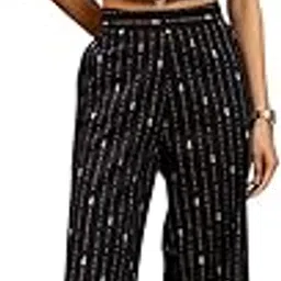 fiorra Women's Black Printed Cotton Co-ord Set-picture-24