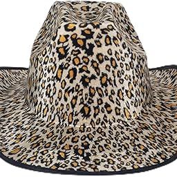 Wanna Party Leopard Print Cowboy Hats, Unisex Cowboy Beach Hat, Women Straw Sun Hat, Cowboy Style Summer Hat for Girls and Boys-image-22