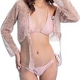 3-Piece Crochet Bikini for Women Padded - Non Wired with tie & Knot Bikini - Brazilian Crochet Bikin-picture-34