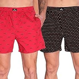 Men Boxer Shorts/Premium Cotton Boxers Side Pocket Printed 0106 (Pack of 2)-picture-48