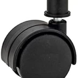 Generic Twin Wheel Castor, 50mm Diameter, 85mm Height, 24mm Stem, Black, 50kg Capacity (19)-image-93