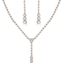 Cubic Zirconia Studded Pendant Style Necklace & Drop Earrings Jewellery Set for Women & Girls-image-98