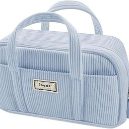 Stationery Items Large Pencil Pouch, Extra Big Pencil Case for Girls Boys with 5 Compartments, Pencil Pouch for Women with Zipper, Cute Aesthetic School Supplies for Teen Girls (Blue)-image-57