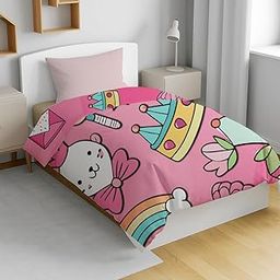 Home Plus Studios® Dohar Toddler Size Poly Cotton Crown Print Blankets for 0-4 Years Kids 100 x 150CM, 150GSM Ac Comforter and Cooling Blankets|Reversible Duvet Quilt, All-Season Blanket-image-40