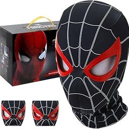 Fancyku® 3D Spide Mask with Moving Eyes, Jaw Motion Activated Blinking Eyelid Spide Head Cover, Cosplay Costumes Mask for Adult Kids Halloween Masquerade Cosplay-image-38