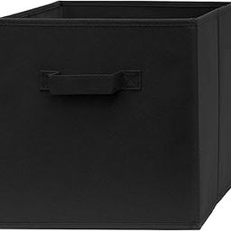 DOUBLE R BAGS Large Foldable Cube Storage Bins 13x13 Inch Collapsible multipurpose Cloth Storage Boxes Containers Organizer Basket with Dual Handle for kids toys Office Closet Shelf (Black) (1)-image-33