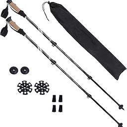 Redline Canyon Trekking Poles for Hiking Black Walking Sticks, Lightweight Pair Trek Poles Collapsible Backpacking Trekker Stick Set-image-38