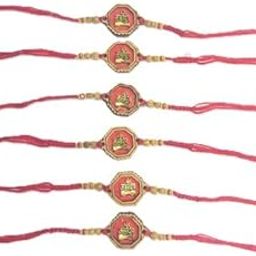 Mahadev Rakhi Set for Brother – Traditional Religious Handmade Rakhis | 6 Dora Combo Beads | Best for Brother | Raksha Bandhan (Rakhi Set of 6)-image-13
