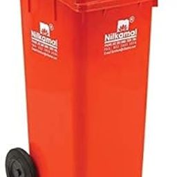 Nilkamal Dustbin | 120 Liter | Color options available | Dustbin with wheels | Outdoor garbage cans | Big dustbin with lid outdoor | Big extra large size dustbin for outdoor | Red-Plastic,Manual lift-15