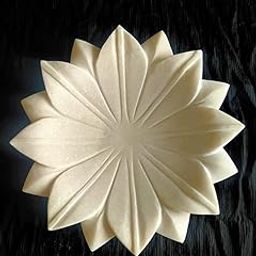 Navishtha Handicrafts Jaipur Art 9 inch Large Marble Urli Bowl | Lotus Plate for Home Decor (Polished) Marble Decorative Platter (White)-image-41