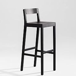 Genuine Decor Simple Wooden bar Chair Wooden Bar Stool Restaurant Counter Chair Kitchen Counter heigh Chair Dimension: 15.75" Sq. x 41" H, x 15.43 Inch. (Black)-image-23