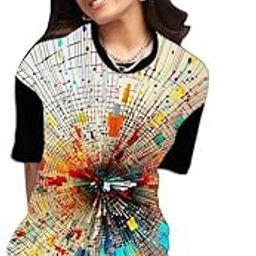 Women Regular Round Neck Half Sleeves Dry Fit Jersy Gym Sports T-Shirt L877-image-14