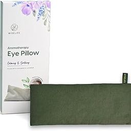 Wiselife Eye Pillow for Relaxation, 100% Cotton Linen, Small,Perfect for Sleeping, Yoga, Meditation | Gifts for Women, Birthday, Teachers | Olive Green-image-64