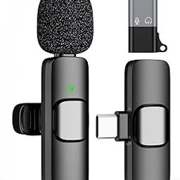 Primate GT9 Dual Wireless Microphone - Plug and Play, No App Needed - Bluetooth Collar Mic for iPad, Mac Devices - Ideal for Instagram, YouTube, Live Streaming, and Video Recording. (K8)-2