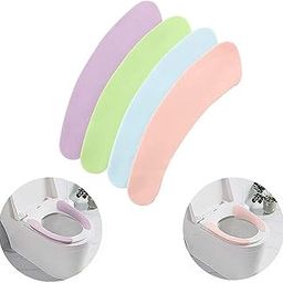 Prostuff.in Toilet Seat Cushion Soft and Warm Washable Toilet seat Cover Pads Reusable Cushion Comfortable for Travellers, Home, Office, assorted color, 1 Pair-image-10