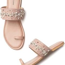 Women's Slip on Smart Embellished Ethnic Flats for Regular Wear-image-54
