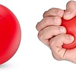 FOVERA Stress Relief MEDIUM Resistance Ball (1 pcs) for Hand Therapy, Exercise, Arthritis, Finger, Wrist, Carpal Tunnel, Pain Relief, Grip Exerciser Strengthening (2.5 inch, Red, Medium)-image-20