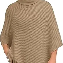 manra Men's Woolen Kashmiri Solid Turtleneck Neck Poncho with Fringe, Winter Wrap Warm and Soft Wool, Stylish and Comfortable, Perfect for Casual Wear, Outdoor and Travel-picture-7