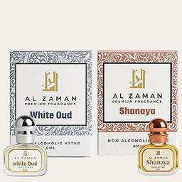 Al Zaman Attar Gift Set – White Oud & Shanaya – Premium Non-Alcoholic Perfume Oils – 6ml Each – Long-Lasting Fragrance – Elegant Gift for Men & Women-image-10