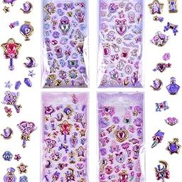Toyshine 4 Sheets Self-Adhesive Craft Jewels and Gems Rhinestones Sticker for Kids Room Scrapbooking Notebook Project Practicles Decoration and Fun Birthday Gift Party Supplies Reward -Multi-image-11