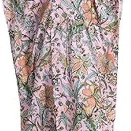 Indian Womens 100% Pure Cotton Kaftan Free Size Gown Nightwear Nighty Sleepwear Traditional Indian Night Suit Multicolour-image-91