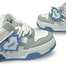 Chunky Platform Sneakers, Lace-up Athletic Fashion Shoes with Rubber Sole for Women's-image-33