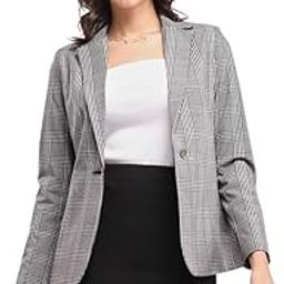 Single Breasted Blazer - Black and White-picture-23