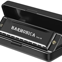 Kresal Professionals Harmonica Mouth Organ Musical Instrument - 10 Hole 20 Tone C Key Blues Harmonica with Titanium Copper Core, Easy To Play for Beginners, Students & Kids with Durable Body & Smooth-17