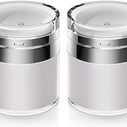 2PCS Airless Pump Jars, 50 ML Airless Pump Bottles, Acrylic moisturizer Container with Pump, New Empty Airless Cosmetic Container for Thick Moisturizer, Skincare Cream, Travel Lotion Container-13
