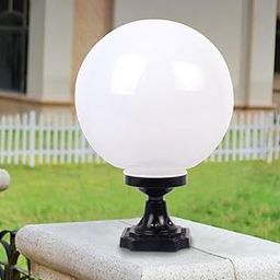 Outdoor Round Lamp Shade White Ball Lampshade for Streetlights Wall Fixtures 20cm 95mm Mouth-image-37