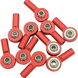 FASHIONMYDAY Fashion My Day® 10Pcs M2 Ball Joint Ball Head Buckle Tie Rod End for 1/10 RC Car Accessory Red-image-58