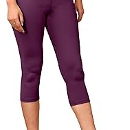 High Waist Slim Fit Capri for Womens | 3/4 Length Leggings for Women's Polyester Blend Activewear Yoga Pants | Gym wear Pant-image-12