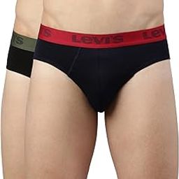 066 Men's Cotton Solid Brief - Mid Rise, Outer Elastic Waistband (Pack of 2)-28