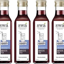 Swa Artisanal Syrups - Hibiscus Iced Tea - Pack of 4 for Cocktails/Mocktails/Kid's Lemonades/House Parties - 100% Natural (250ml x 4)-image-32