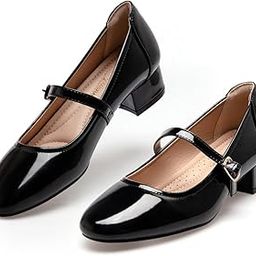 Mary Jane Shoes Low Heels Dress Pumps for Women With Adjustable Ankle Strap - 2 Inch Chunky Heel for Dressy Casual Occasions-image-64