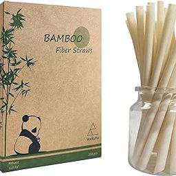 Extra Wide Bamboo Smoothie Boba Straws, 200 Pack Disposable Drinking Straws Biodegradable Bamboo Boba Straws Made of 100% Natural Plant Based Fiber - Durability 9 in x 0.5 in Hot and Cold Drinking-image-22